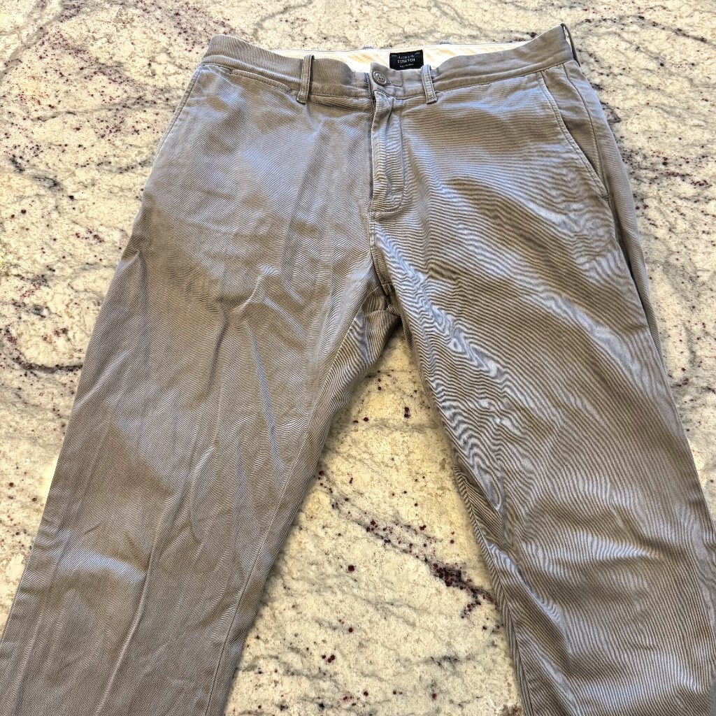 J. Crew Mens Grey 484 Slim-Fit Stretch Chino Pant - 29" W 32" L